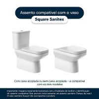 Assento Sanitário Soft Close Square Verde Claro Para Vaso Sanitex