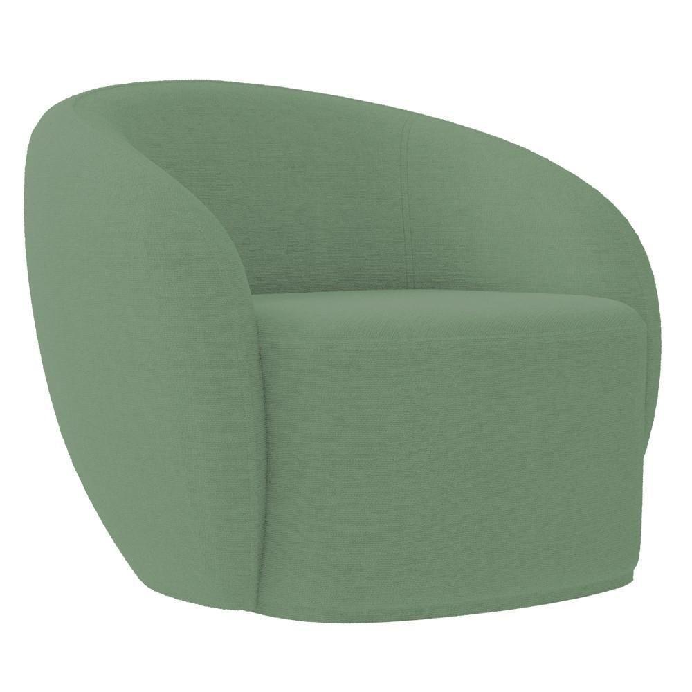 Poltrona Para Sala De Estar Orgânica Kit Com 2 Garbin K04 Boucle Verde - Mpozenato - 6