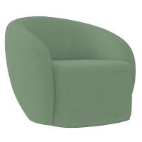 Poltrona Para Sala De Estar Orgânica Kit Com 2 Garbin K04 Boucle Verde - Mpozenato - 6