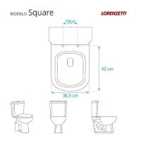 Assento Sanitário Almofadado Loren Square Branco Para Vaso Lorenzetti - 3