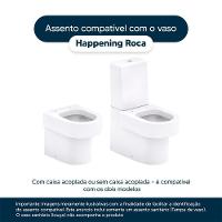Assento Sanitario Poliester Com Amortecedor Happening Branco Para Vaso Roca