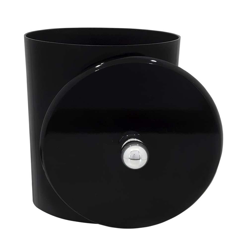 Lixeira Para Banheiro Preta Com Tampa Laqueada 6,2l 20x20cm - 2