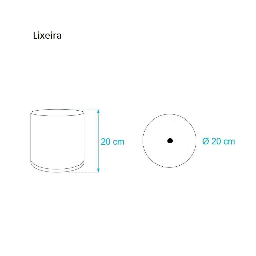 Lixeira Para Banheiro Preta Com Tampa Laqueada 6,2l 20x20cm - 3