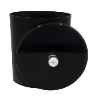 Lixeira Para Banheiro Preta Com Tampa Laqueada 6,2l 20x20cm - 2