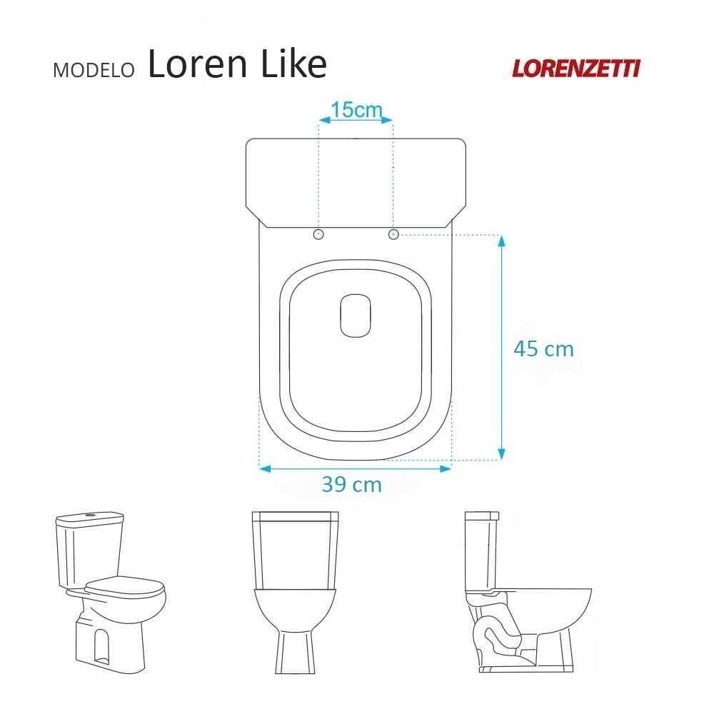 Tampa De Vaso Almofadado Loren Like Branco Para Louça Lorenzetti - 3