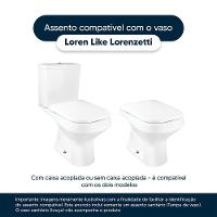 Tampa De Vaso Almofadado Loren Like Branco Para Louça Lorenzetti