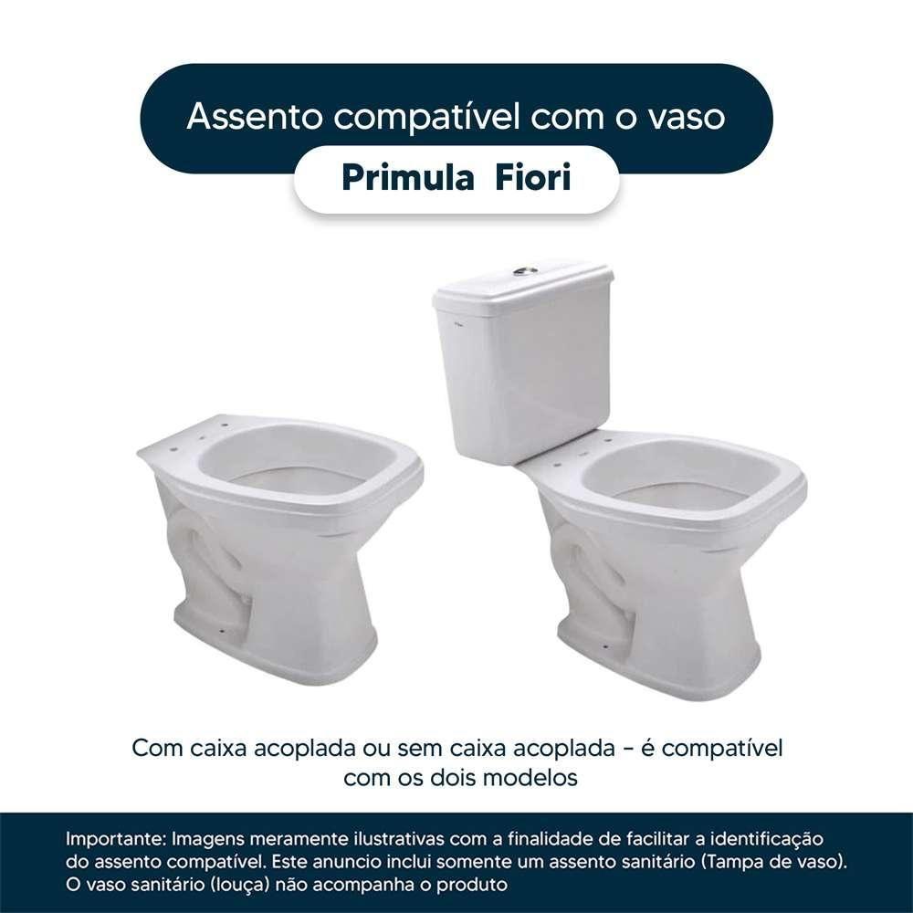 Assento Sanitario Primula Plus Salmão Para Vaso Fiori - 3