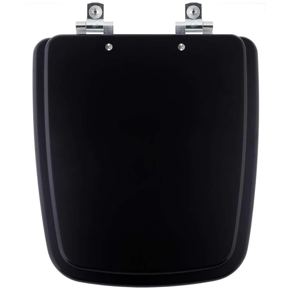 Tampa De Vaso Sanitario Com Amortecedor Boss Matte Black Preto Fosco Para Bacia Incepa - 1