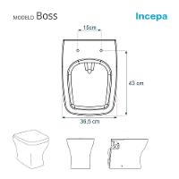 Assento Sanitário Mdf Soft Close Boss Matte Black Para Vaso Incepa Com Ferragem Preta - 5