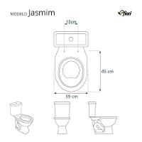 Assento Sanitario Jasmim Verde Para Vaso Fiori - 5