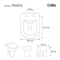 Assento Sanitário Fechamento Lento Riviera Branco Para Louça Celite - 4