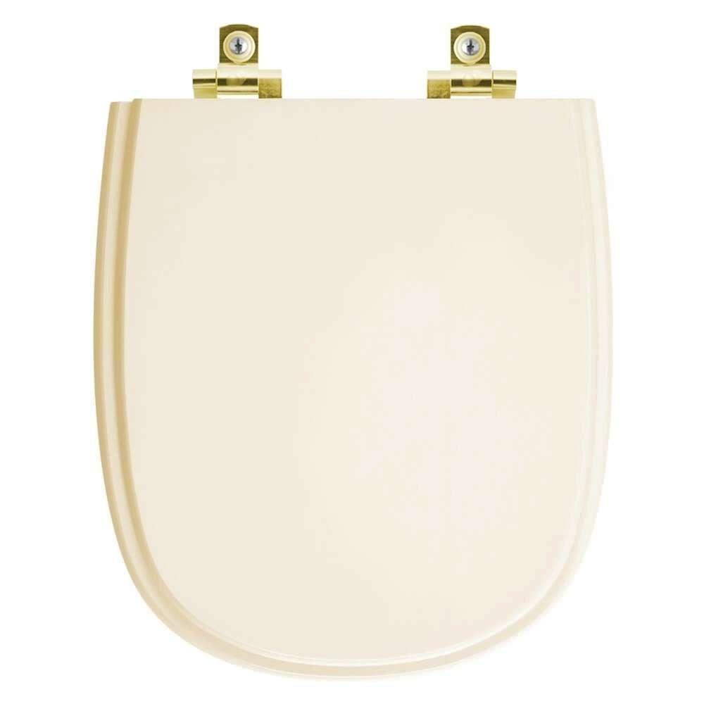 Assento Sanitário Soft Close Sabatini Areia Para Vaso Icasa Com Ferragem Dourada - 1