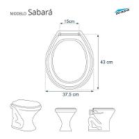 Assento Sanitário Soft Close Sabará Salmao Para Vaso Icasa - 5