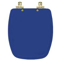 Assento Sanitário Soft Close Stylus Azul Para Vaso Celite Com Ferragem Dourada - 1