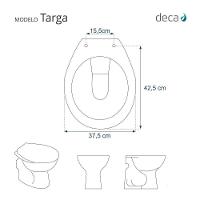 Assento Sanitário Soft Close Targa Caramelo Para Vaso Deca - 5