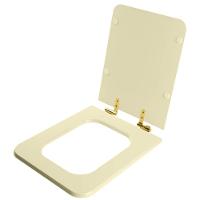 Assento Sanitário Soft Close Square Bone Para Vaso Incepa Com Ferragem Dourada - 6