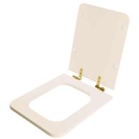 Assento Sanitário Soft Close Square Shell Para Vaso Incepa Com Ferragem Dourada - 6