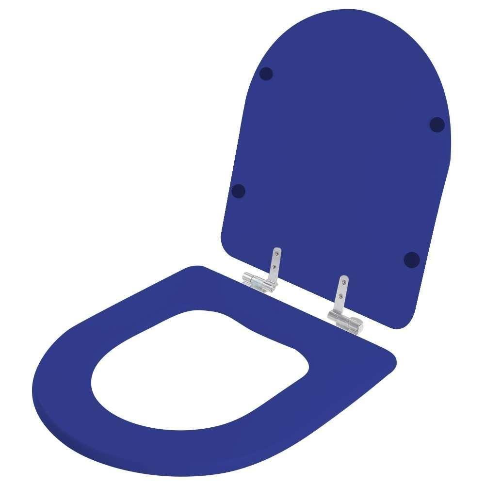 Assento Sanitário Soft Close Riviera Azul Para Vaso Celite - 6