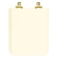 Assento Sanitário Soft Close Square Biscuit Para Vaso Incepa Com Ferragem Dourada - 1