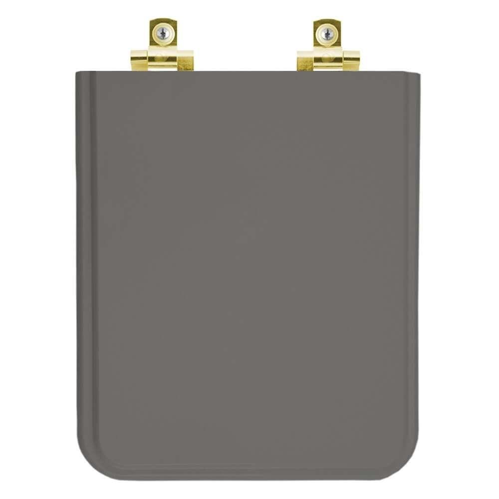 Assento Sanitário Soft Close Square Cinza Ambar Para Vaso Incepa Com Ferragem Dourada - 1