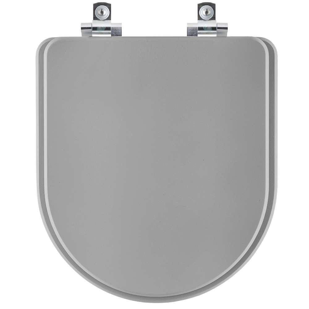Assento Sanitário Soft Close Valentina Cinza Plus Para Vaso Hervy - 1