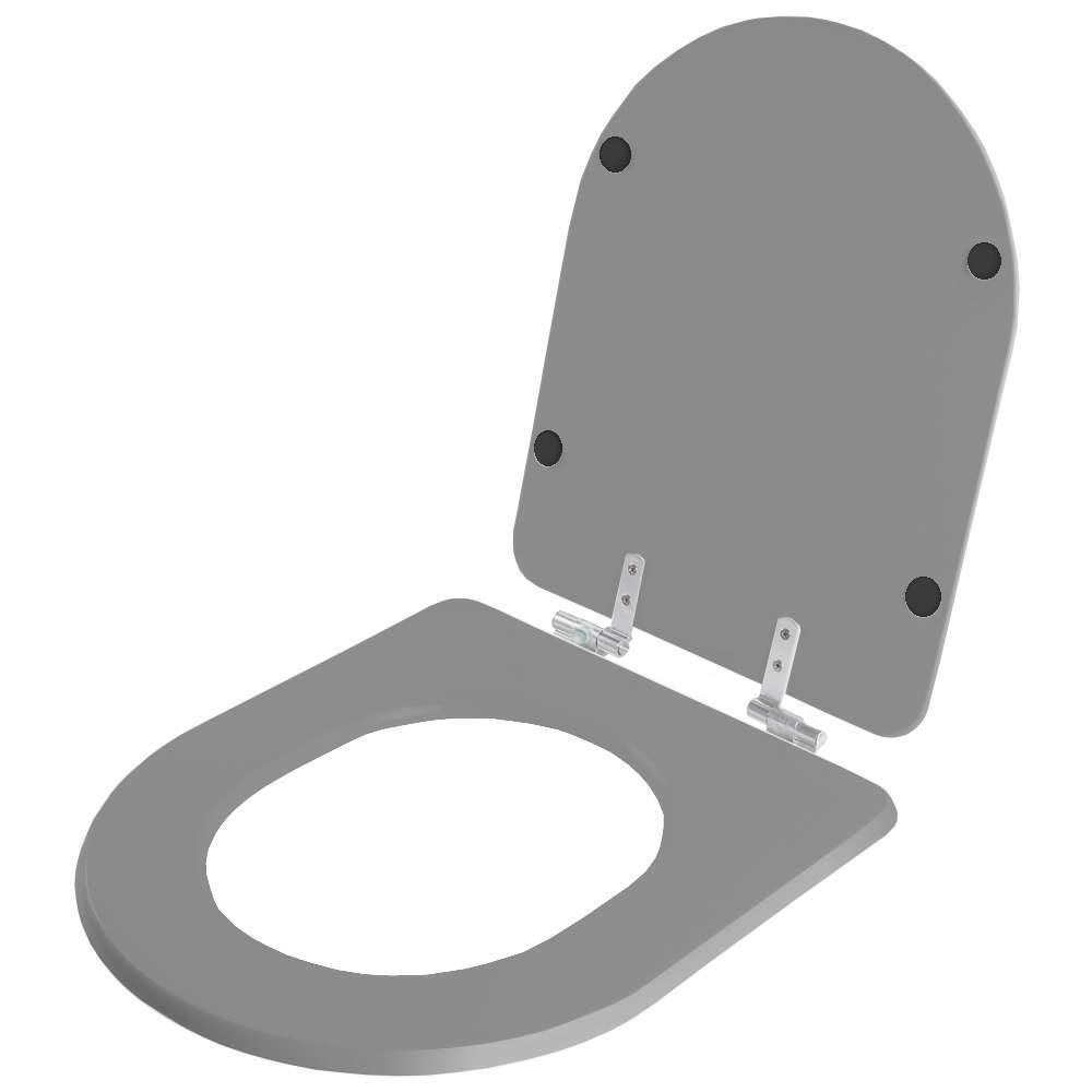 Assento Sanitário Soft Close Valentina Cinza Plus Para Vaso Hervy - 6