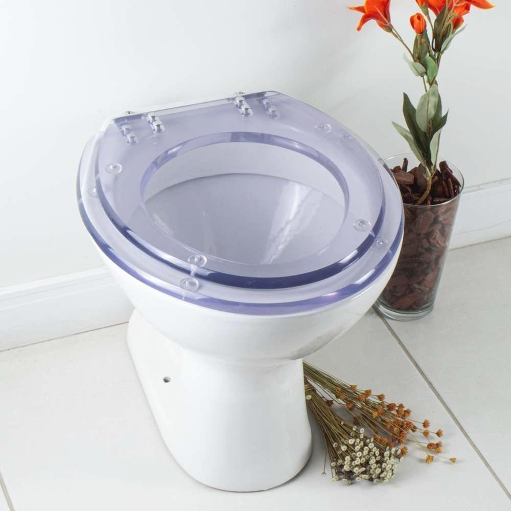 Assento Sanitario Poliester Carina Transparente Para Vaso Ideal Standard - 6