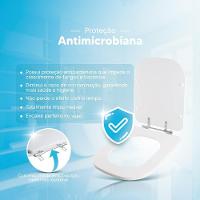Assento Sanitario Poliester Antibacteriano Dama N Branco Para Vaso Roca - 3