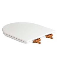 Assento Poliester Soft Close Antimicrobiano Carrara Rose Gold Para Vaso Deca - 5