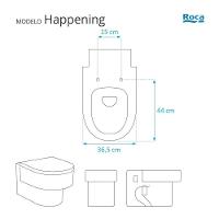 Assento Sanitario Poliester Antibacteriano Happening Branco Para Vaso Roca