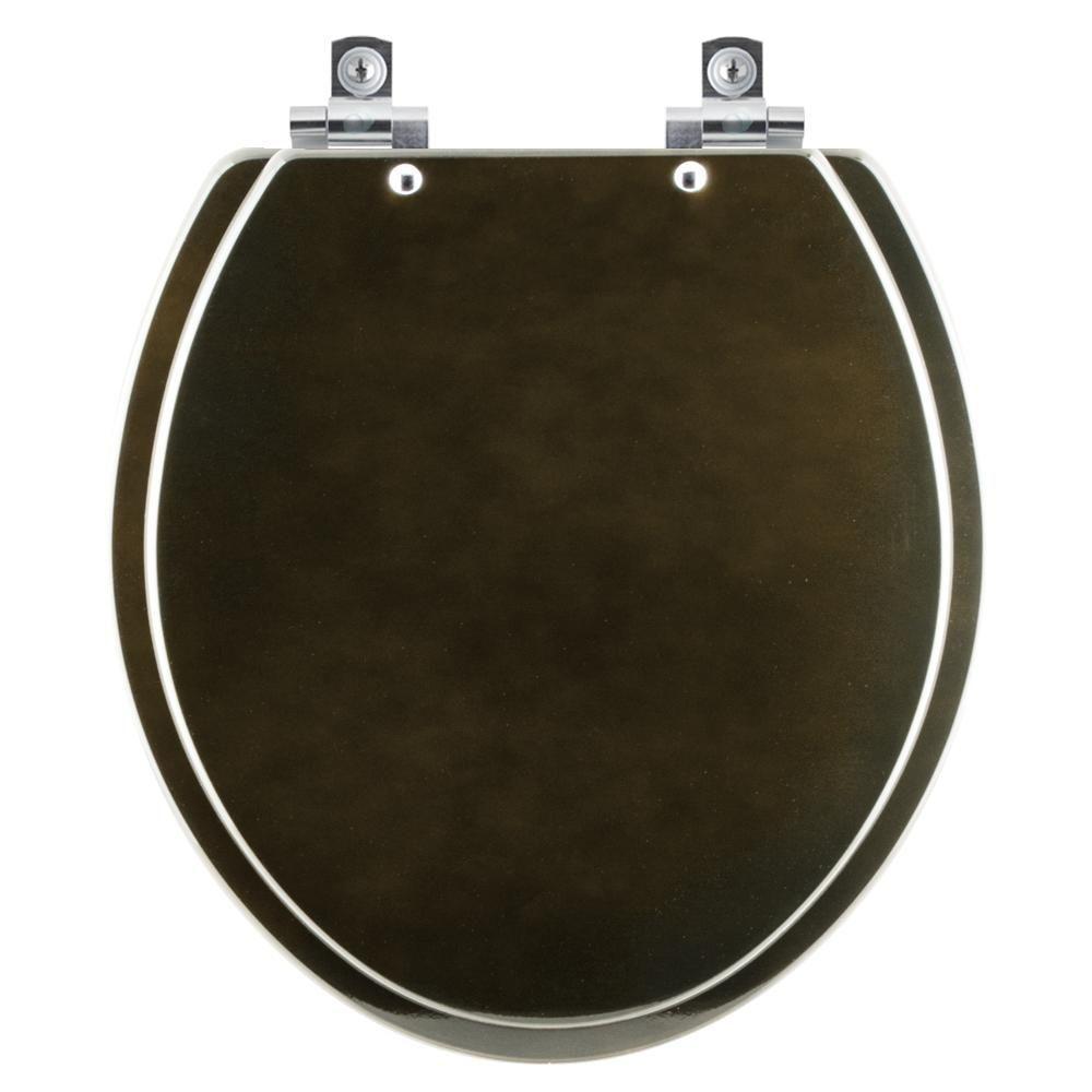 Assento Sanitário Com Amortecedor Convencional Oval Marrom Degrade Para Vaso Ideal Standard - 1