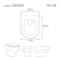 Assento Sanitário Carrara Amendoa Para Vaso Deca Com Ferragem Dourada - 3