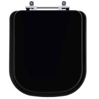 Assento Sanitário Poliester Gap Onix (preto Fosco) Para Vaso Roca - 1