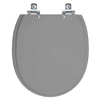 Assento Sanitário Com Amortecedor Village Cinza Vip Para Vaso Deca - 1
