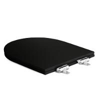 Assento Poliester Soft Close Carrara Preto Fosco Para Vaso Deca - 5