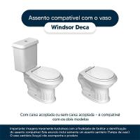 Assento Sanitário Com Fechamento Lento Windsor ébano (preto) Para Vaso Deca