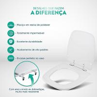 Assento Sanitario Poliester Fit Branco Para Vaso Celite - 6