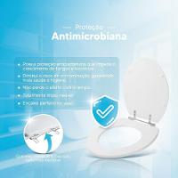 Assento Sanitário Poliester Antibacteriano Izy Branco Para Vaso Deca - 3