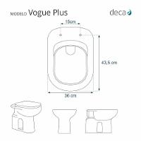 Assento Sanitário Almofadado Vogue Plus Branco Para Vaso Deca - 5