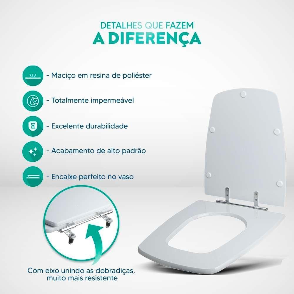 Assento Sanitário Poliester Aero Bone (bege Claro) Para Vaso Ideal Standard - 3