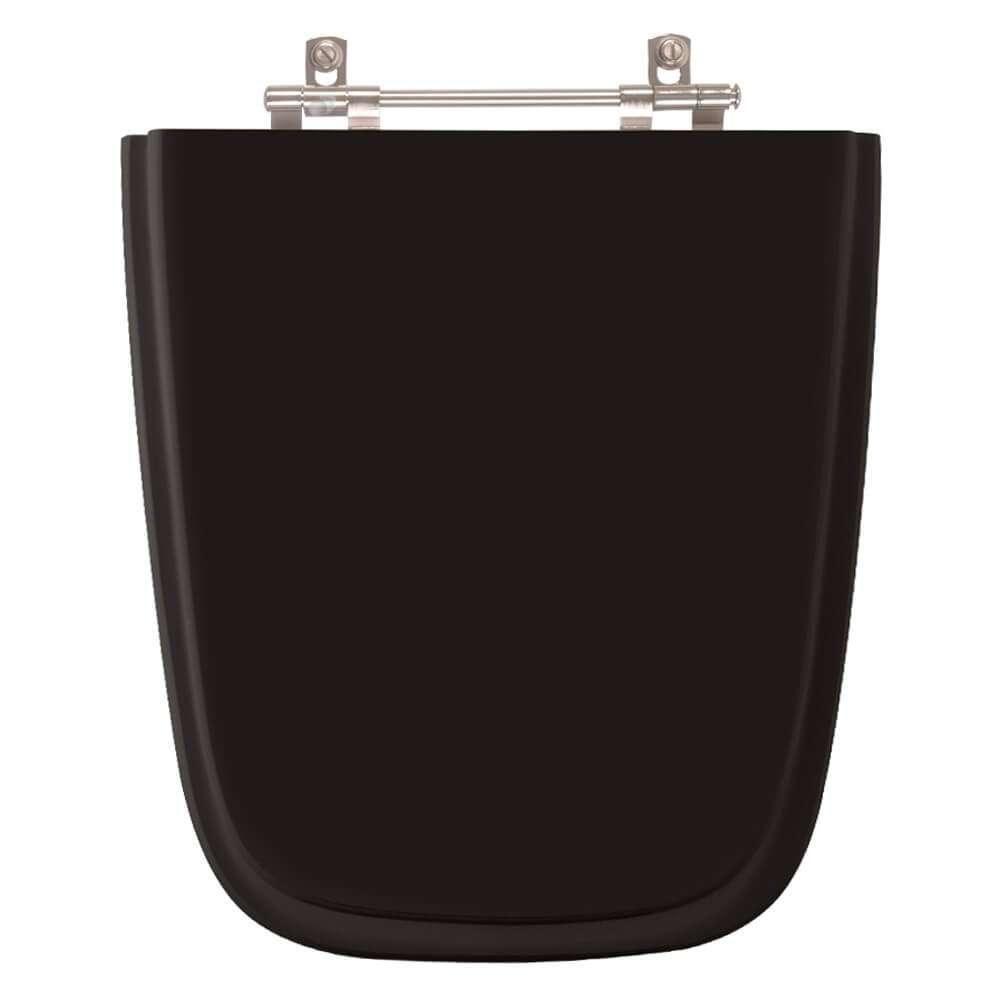 Assento Sanitário Poliester Aero Preto Para Vaso Ideal Standard - 1