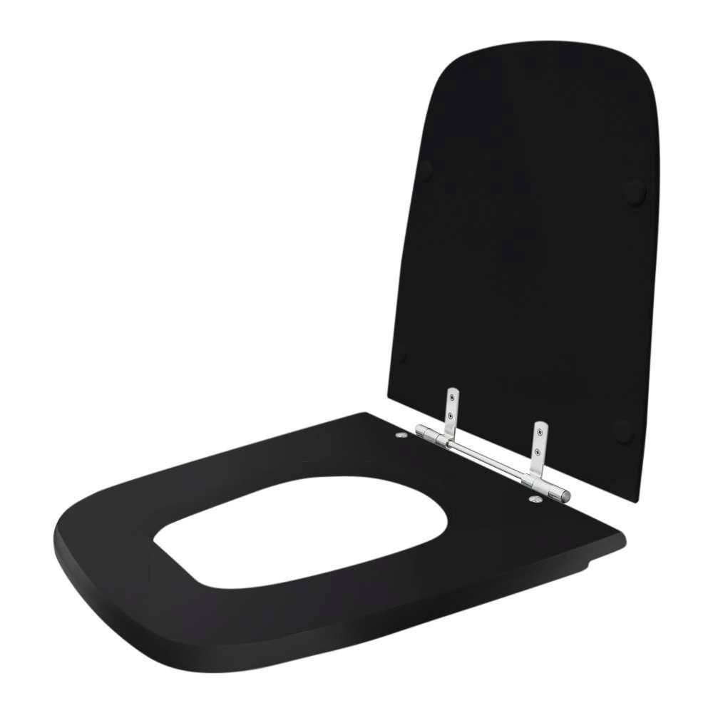 Assento Sanitário Poliester Aero Preto Para Vaso Ideal Standard - 2