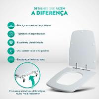 Assento Sanitário Poliester Aero Preto Para Vaso Ideal Standard - 3