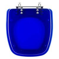 Assento Sanitário Poliester Fit Azul Transparente Para Vaso Celite - 1