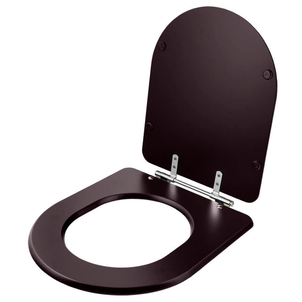 Assento Sanitário Carrara Marrom Fosco Para Vaso Deca - 2