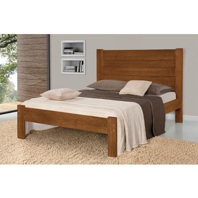 Cama Casal Madeira Lara - Imbuia - Marrom