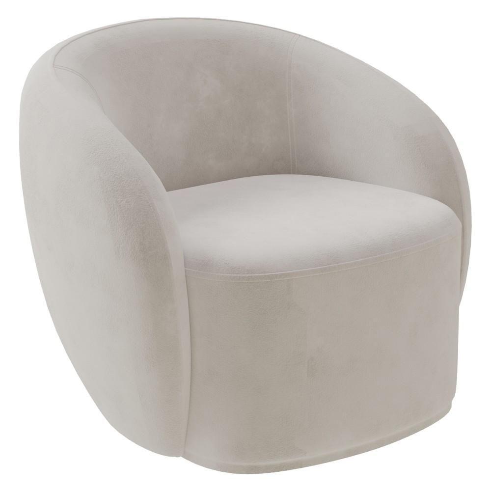 Poltrona Para Sala De Estar Orgânica Kit Com 2 Garbin K04 Veludo Bege - Mpozenato - 9