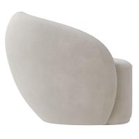 Poltrona Para Sala De Estar Orgânica Kit Com 2 Garbin K04 Veludo Bege - Mpozenato - 7