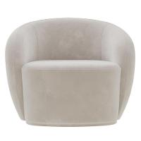 Poltrona Para Sala De Estar Orgânica Kit Com 2 Garbin K04 Veludo Bege - Mpozenato - 8