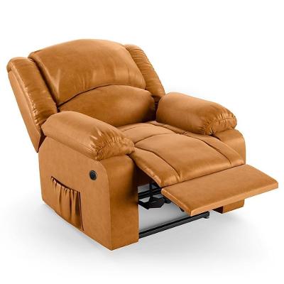 Poltrona Do Papai Reclinável Pietra Power Elétrica Massagem Fh9 Pu Whisky - Mpozenato